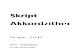 Skript Akkordzither Akkordzither.pdf · 2019. 12. 30. · Stand: 29.12.2019 Seite 2 Vorwort: Die ursprüngliche Version dieses Skriptes basiert auf dem Skript Tischharfe.Da es sich
