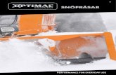 SnöfräSar - Special-Maskiner A/S · 2018. 11. 18. · kopplingar offereras separat beroende på traktor/ bestyckning. Hydraulmotor av kolvtyp är direktmonterad i växellådan vilket