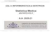 Statistica Medica · 2020. 11. 24. · Corso di Statistica Medica Scaricare il materiale didattico da Moodle: Metodologia della Ricerca Statistica Medica 191ME-2 - STATISTICA MEDICA