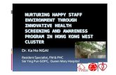 Dr. Ka Ho NGAI · 2010. 5. 28. · awareness program (I) Health status evaluation (body mass index, blood pressure measurement, fasting blood sugar, lipid profile and urine analysis)
