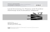 Local Economy in Theory and Practice Planning and Evaluation … · Ryszard Brol: Theory and practice of local development strategic planning. 9 Andrzej Sztando: Local development