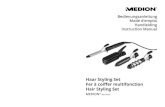 Haar Styling Set Hair Styling Set - Medion · 2019. 8. 2. · 03/2016 Haar Styling Set Fer à coiffer multifonction Hair Styling Set MEDION® MD 16619 Bedienungsanleitung Mode d‘emploi