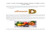 Các loại vitamin giúp tăng chiều cao cho trẻ