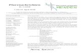 Pfarrnachrichten - Pastoralverbund Menden · 2018. 4. 5. · Pfarrnachrichten Nr. 7/2018 7. bis 22. April 2018 St. Aloysius Oesbern / St. Antonius Eins. Halingen / Christ-König Hüingsen