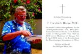 P. Friedrich Rezac MSC · 2019. 3. 1. · P. Friedrich Rezac MSC war von 1964 bis 2018 ein unermüdlicher Missionar im Kongo. Sein segensreiches 54-jähriges Wirken in der Urwalddiözese