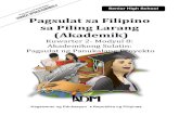 Pagsulat sa Filipino sa Piling Larang (Akademik) · 2021. 1. 28. · Pagsulat sa Filipino sa Piling Larang (Akademik) Filipino – Ikalabindalawang Baitang Alternative Delivery Mode
