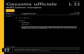 ISSN 1725-258X Gazzetta ufficiale L 22 - Ministero Salute · Gazzetta ufficiale. dell’Unione europea. ISSN 1725-258X. L 22. 53. o. anno. 26 gennaio 2010 Edizione in lingua italiana.
