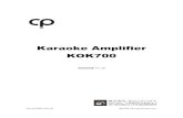 Karaoke Amplifier KOK700 · 2020. 8. 17. · Doc.# SHD1043-D 2020 Sound House Inc. Karaoke Amplifier . KOK700 . 取扱説明書Ver1.00