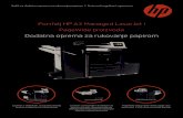 Portfelj HP A3 Managed LaserJet i PageWide proizvoda · Broj proizvoda T3V28A Dimenzije (širina x dubina x visina) 986 x 659 x 326 mm (38,82 x 25,94 x 12,83 inča) Masa 24,2 kg (53,4