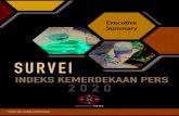 RINGKASAN EKSEKUTIF · 2020. 11. 9. · RINGKASAN EKSEKUTIF HASIL SURVEI INDEKS KEMERDEKAAN PERS INDONESIA 2020 Sebagai Gambaran Kondisi Kemerdekaan Pers di Indonesia selama Tahun