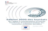 Edition 2020 des lauréats · 2020. 11. 2. · 1 Edition 2020 des lauréats de l’appel à manifestation d’intérêt Territoires d’expérimentation des nouvelles mobilités durables