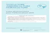 REVUE SUISSE DE VITICULTURE ARBORICULTURE HORTICULTURE · 2019. 2. 20. · Index phytosanitaire pour l’arboriculture 2019 VITICULTURE ARBORICULTURE HORTICULTURE REVUE SUISSE DE