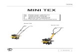 Mini Tex 200X 202X dk gb d f r rus 2006...Montage vejledning: Model 202 Med undtagelse af overstyr, gaskabel og jordspyd/transporthjul, er din nye fræser samlet fuldstændigt fra
