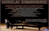 nikolaiDEMIDENKO - Caroline Martin Musique...2014/03/22  · Concertos pour piano 1101 et 2 Brahms . Concerto pour piano 1102 Chostakovitch : Concerto pour piano 1102 «Cet éminent