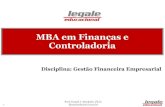 MBA em Finanças e Controladoria - Faculdade Legale · 2020. 2. 27. · Mini Currículo do professor • Daniel J. Machado, Ph.D. –62 anos –29/jan/2019 • Doutorado (stricto