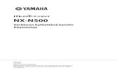 NX-N500 - Yamaha Corporation...Yamaha Kaikki oikeudet pidätetään. Käyttöohjeen tiedot perustuvat sen tekohetkellä oleviin tuotetietoihin. Ominaisuus- tai varustemuutokset ovat