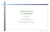 Programiranje 2 11. predavanje - Matematički odsjeksinger/prog2/P2_1920/11.pdfCitanje i pisanje u istoj datoteciˇ . Primjeri i zadaci. Prog2 2020, 11. predavanje – p. 2/62 Informacije