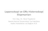 Laparoskopi ve Oﬁs Histeroskopi Ekipmanları · 2019. 10. 26. · Laparoskopi ve histeroskopi, teknoloji bağımlı cerrahilerdir. Cerrah kullandığı teknik ekipmanları tanımak,