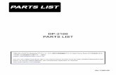 DP-2100 PARTS LIST · 2019. 7. 24. · 4.Dotted lines on the Figures indicate assembly parts. 5.As to the parts with marks of "☆"(consumable parts) and " "(optional parts)on the