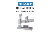 RADIAL DRILLS - Sharp Industries Inc. · 2020. 12. 22. · 7 41312 墊片 Gasket 1 8 41345 齒輪 Gear 1 9 41353 墊片 Gasket 1 10 J21-1 螺栓 Bolt M12×25 4 11 J21-4 螺栓 Screw