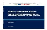 Some LeSSonS Learned from maLaySia’S nationaL …documents1.worldbank.org/curated/en/464231565116506887/... · 2019. 8. 6. · Doing, Learning, Being: Some LeSSonS Learned from
