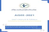 AISEE-2021 · 2020. 12. 22. · AISEE-2021 User’s Manual & Syllabus Scholarship for Engineering and Medical यदि आप सूरज की तरह चमकना चाहते