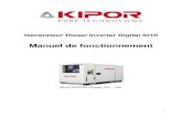 Générateur Diesel Inverter Digital ID10 - Kipor, KPC · Générateur Diesel Inverter Digital ID10 Manuel de fonctionnement Wuxi KIPOR Power Co., Ltd. 2 Préface Merci d’avoir