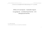Electronique numérique Logique combinatoire et séquentielle · 2019. 9. 30. · Electronique numérique Logique combinatoire et séquentielle Luc MUSEUR Université Paris 13, Institut