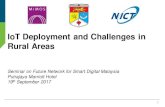 IoT Deployment and Challenges in Rural Areas · 2017. 9. 21. · Pusat Penyelidikan Tasik Chini (PPTC) is Tasik Chini Research Centre 1 km 3 km. 25 RSS vs. Distance • RSS for actual