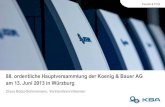 88. ordentliche Hauptversammlung der Koenig & Bauer AG am 13. Juni 2013 … · 2016. 3. 29. · People & Print 88. ordentliche Hauptversammlung der Koenig & Bauer AG am 13. Juni 2013
