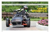 PROVA TRIKE CAN-AM SPYDER F3-S - Motoasset.moto.it/download/e34793211135196116061ca8a6f5efb1/...PROVA TRIKE Can-Am Spyder F3-S PREGI Prestazioni e qualità costruttiva DIFETTI Ingombri