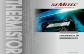 サーミスタ - SEMITECNTCサーミスタは温度に対する抵抗値変化が大きいことから、温度センサとして広く使用されています。しかしサーミスタの抵抗値変化は非線形のため、下記回路例のように固定抵抗器とサーミスタを直列