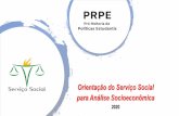 Orientação do Serviço Social para Análise Socioeconômica · 2020. 10. 8. · 2. ASSISTENTE SOCIAL: •Trabalha: •Implementação, gestão, monitoramento e proposição de políticas