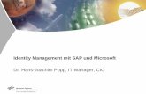 Identity Management mit SAP und Microsoftprocats.de/akNord/images/cm/IdM beim DLR.pdf · 2017. 6. 29. · Folie 16 VDI Dr. Hans-Joachim Popp, DLR, 26.05.2009 Identity Management:
