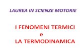 I FENOMENI TERMICI e LA TERMODINAMICAboffelli/Scienze_Motorie... · 2020. 11. 30. · Principi della Termodinamica Trasmissione del calore Termoregolazione del corpo umano . Temperatura