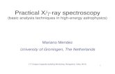 Practical X/γ-ray spectroscopy · 2011. 11. 1. · and high resolution spectroscopy. - ISIS - from the MIT Chandra HETG group. Mainly intended for the analysis of grating data. Spectral