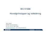 IEC 61508 - hovedprinsipper og veiledning · 2014. 11. 17. · Teknologiledelse 4 Hvorfor bruke IEC 61508 ? E/E/PE systemer anvendes mer og mer IEC 61508 er en internasjonalt anerkjent