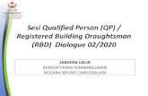 Sesi Qualified Person (QP) / Registered Building ... Documents/FOR TAKLIMAT/2020 QP...E-mail : info@survey.gov.bn Sesi Qualified Person (QP) / Registered Building Draughtsman (RBD)