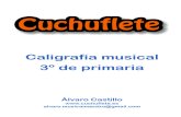 Caligrafía musical 3º de primaria · 2020. 3. 13. · Cuchuflete Caligrafía musical Álvaro Castillo  alvaro.musicamaestro@gmail.com 3º de primaria