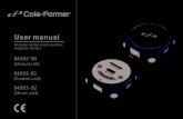 User manual - Cole-Parmer...Standard method. Installation instructions 6 Free combination ... with the Reverse indicator on and the LCD screen displaying the real time speed. In this