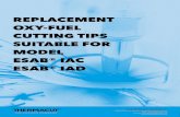 REPLACEMENT OXY-FUEL CUTTING TIPS SUITABLE ...br.thermacut.net/.../brochure_OxyFuel_Esab_IAC_IAD_EN.pdfREPLACEMENT OXY-FUEL CUTTING TIPS SUITABLE FOR MODEL ESAB® IAC ESAB® IAD SALES