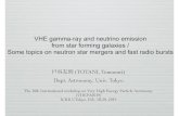 VHE gamma-ray and neutrino emission from star forming galaxies … · 2019. 2. 19. · VHE gamma-ray and neutrino emission from star forming galaxies / Some topics on neutron star