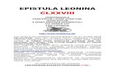 1 EPISTULA LEONINA CLXXVIII - Alcuinusephemeris.alcuinus.net/leonina/EL 178.pdf3 QUIDQUID AGIS PRUDENTER AGAS ET RESPICE FINEM GESTA ROMANORUM Cap.103 (95) in: ed. Berolini 1872 Hermann