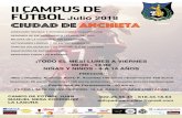 CAMPUS ADFC 2018 PDF · 2019. 3. 18. · il campus de fÚtbol julio 2018 ciudad direcciÓn tÉcnica y entrenadores cualificados sesiones de entrenamiento tÉcnico-tÁctico mejora