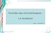 Toxicités des chimiothérapies : Le docétaxel...Toxicités des chimiothérapies : Le docétaxel ... Biblio