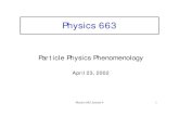 Physics 663pages.uoregon.edu/jimbrau/ph663-2002/notes/663-4.pdf · 2014. 2. 5. · Scintillation counters, Cerenkov counters, Solid-state counters, – Bubble chambers ... Introduction