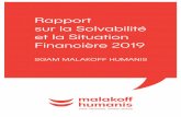 Rapport sur la Solvabilité et la Situation Financière 2019 · 2020. 6. 8. · Rapport SFCR 2019 unique SGAM Malakoff Humanis Page 4/261 Toute reproduction, même partielle, est