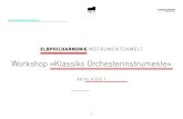 Elbphilharmonie Unterrichtsmaterial Klassiko Orchesterinstrumente · 2020. 2. 13. · Röhrenglocken, Crotales etc. sowie Membranophone: Pauken, Trommeln, Gran Cassa, kleine Trommel)