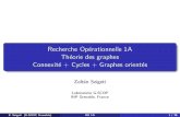 Recherche Opérationnelle 1A Théorie des graphes Connexité + Cycles + Graphes …szigetiz/RO1A/... · 2016. 2. 26. · Graphes Eul´eriens D´eﬁnition 1 Chaˆıne eul´erienne