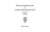 Rechnungsabschluß · 2020. 1. 27. · Rechnungsabschluß des Landes Niederösterreich für das Jahr 2000 Nachweise. SEITE 3 NACHWEISE INHALT LEISTUNGEN FUER PERSONAL ..... 5